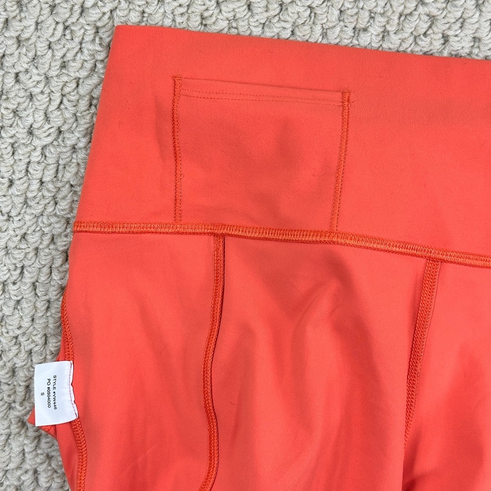 Vuori Leggings Womens S Orange Studio Pocket Performance Stretch Yoga Workout - Picture 10 of 14